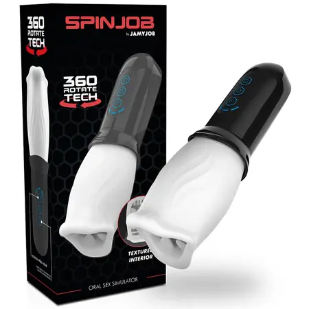 Jamyjob Spinjob Rotirajući Intimni Uređaj 3 Brzine USB TPE 8cm Crni
