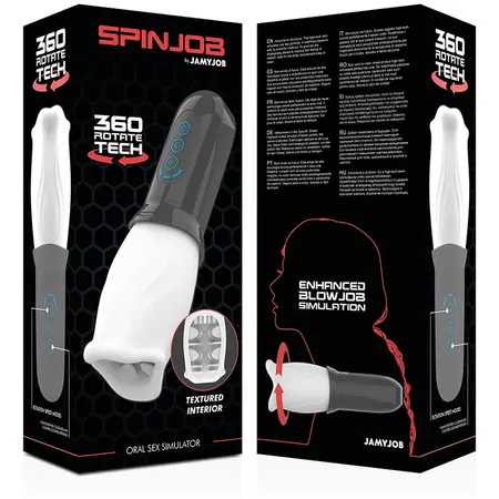 Jamyjob Spinjob Rotirajući Intimni Uređaj 3 Brzine USB TPE 8cm Crni