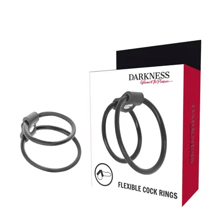 Darkness Set od Dva Fleksibilna Anatomska Potporna Prstena Crni