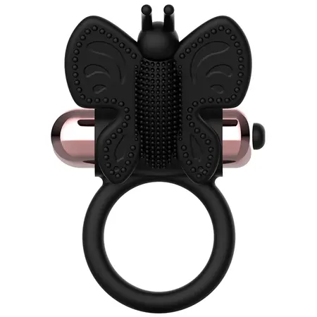 Coquette Chic Desire Crni/Zlatni Leptir Prsten sa Vibrirajućim Sistemom 82mm