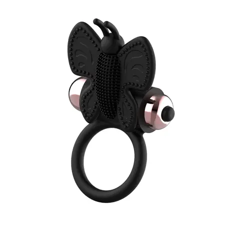 Coquette Chic Desire Crni/Zlatni Leptir Prsten sa Vibrirajućim Sistemom 82mm
