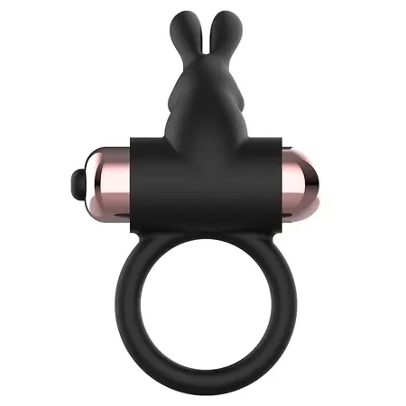 Coquette Chic Desire Prsten sa Vibracijom Crni/Zlatni - IPX6 Silikon, 82x41mm