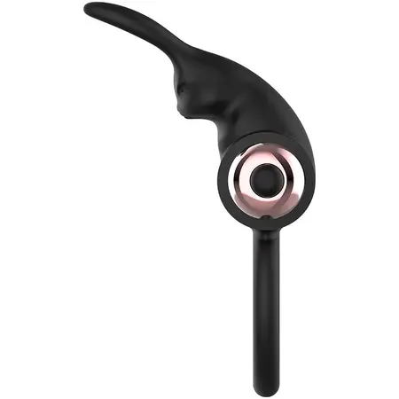 Coquette Chic Desire Prsten sa Vibracijom Crni/Zlatni - IPX6 Silikon, 82x41mm