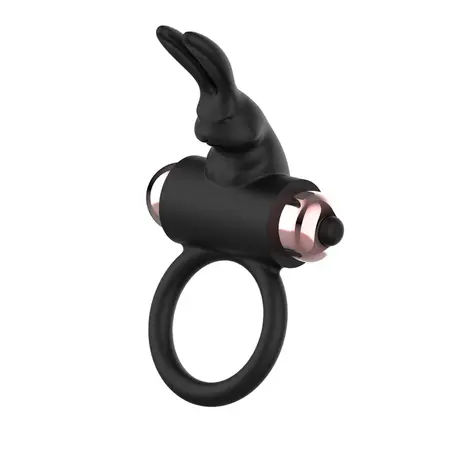 Coquette Chic Desire Prsten sa Vibracijom Crni/Zlatni - IPX6 Silikon, 82x41mm