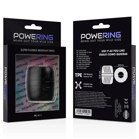 Powering PR11 Fleksibilni Performans Prsten 5 cm Crni - Izdržljivi TPE Sistem