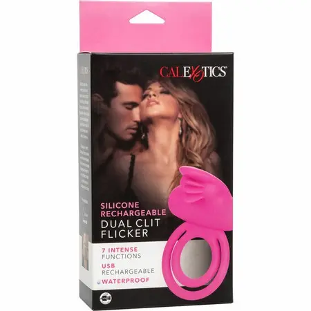 CalExotics Dual Flicker Enhancer Silikonski Intimni Prsten USB Punjivi