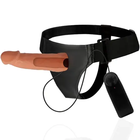 Harness Attraction Willian Šuplji Intimni Sistem sa Vibrirajućim Modulom 17cm Bež