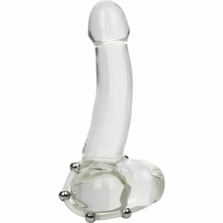 CalExotics Silikonski Performans Prsten sa Čeličnim Kuglicama XL, 5 cm, Crni