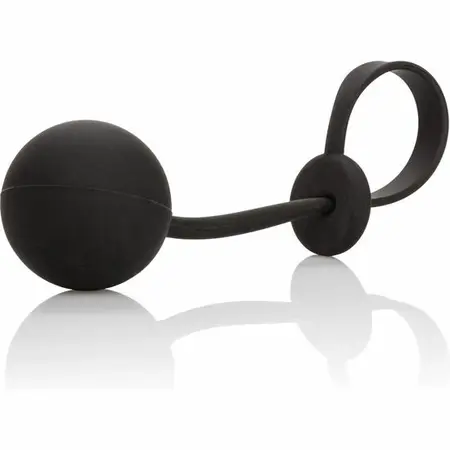 CalExotics Otežani Laso Silikonski Prsten 4.5cm 110g Podesivi Crni