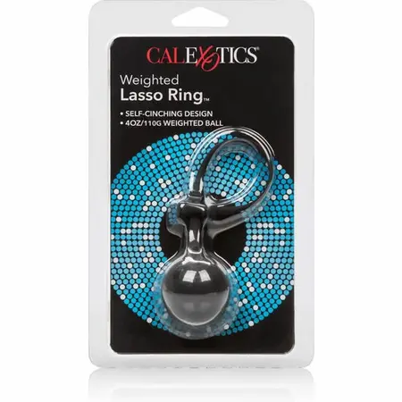 CalExotics Otežani Laso Silikonski Prsten 4.5cm 110g Podesivi Crni