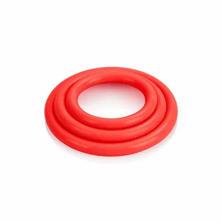 CalExotics Tri-Rings Set Crveni - Silikonski anatomski prstenovi, 3 veličine
