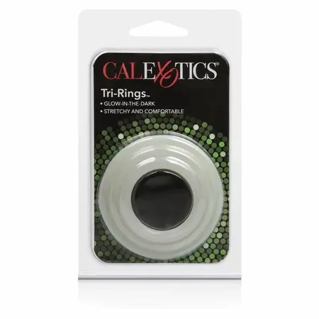 CalExotics Tri-Rings Set koji svetli u mraku - Silikonski prstenovi, 3 veličine