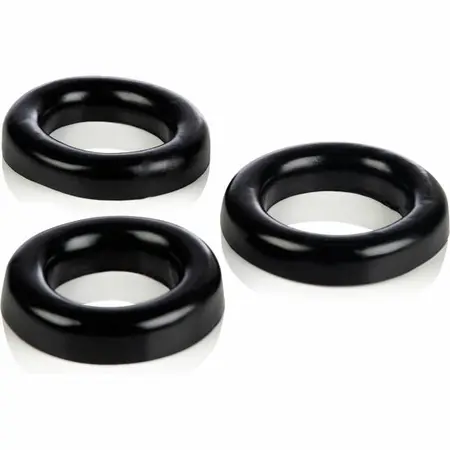 CalExotics Colt Silikonski Prstenovi Set 3 Veličine Crni Podesivi Sistem