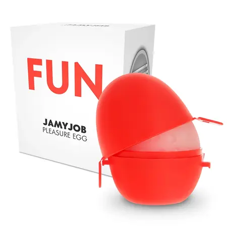 Jamyjob Egg Red Edition Discreet - Compact Intimate Device, Medical Elastomer