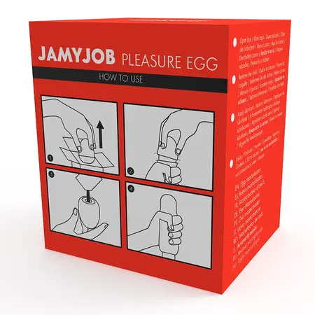 Jamyjob Red Egg Intimate Machine with Silk Texture & Lubricant, Discreet Case