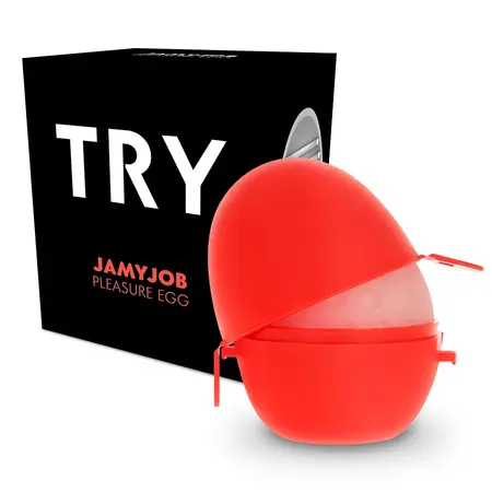 Jamyjob Black Egg Compact Intimate Device with Silk Filament Texture