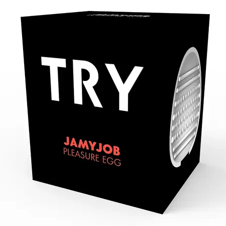 Jamyjob Black Egg Compact Intimate Device with Silk Filament Texture