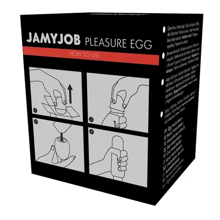 Jamyjob Black Egg Compact Intimate Device with Silk Filament Texture