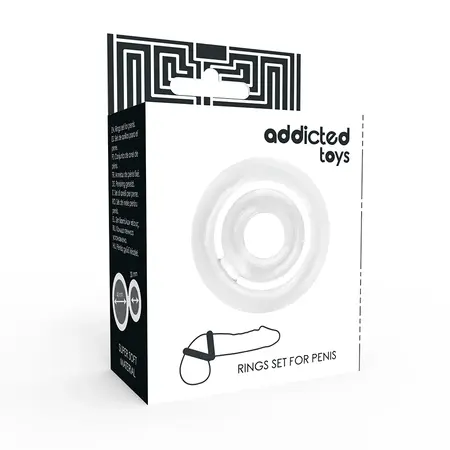 ADDICTED TOYS Potenz C-Prsten Prozirni Silikonski Dvostruki Set 42/20mm