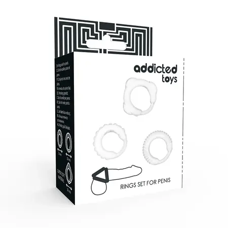 ADDICTED TOYS C-Prsten Set Prozirni - Fleksibilni Silikonski Prstenovi za Podršku, 3 Veličine