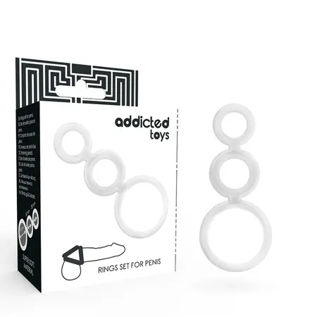 Addicted Toys Set Prstenova Prozirni - 3 Veličine, Fleksibilan Materijal