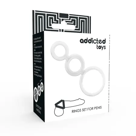 Addicted Toys Set Prstenova Prozirni - 3 Veličine, Fleksibilan Materijal