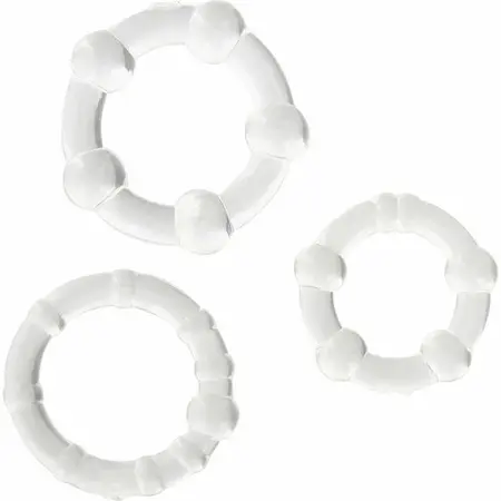 Seven Creations Set od 3 Transparentna Silikonska Potporna Prstena, 21-24mm