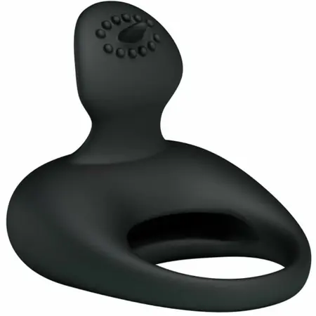 Pretty Love Vibrating Silicone Ring Flexible Design Black
