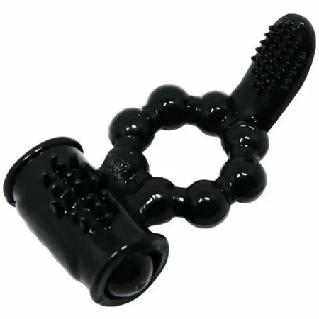 Baile Sweet Ring Dvostruka Stimulacija Silikonski Intimni Prsten Crni