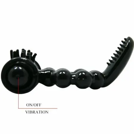 Baile Sweet Ring Dvostruka Stimulacija Silikonski Intimni Prsten Crni