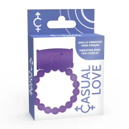 CASUAL LOVE Ring 25 Silikonski Vibrirajući Prsten za Parove Ljubičasta Fleksibilan