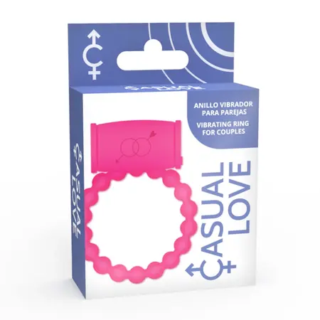 Casual Love Vibrirajući Intimni Prsten 25 Roze, Fleksibilan Silikon, Jedna Veličina