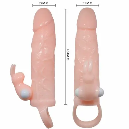 Baile Brave Man Intimate Extension with Dual Vibrating System 16.5 cm Flesh