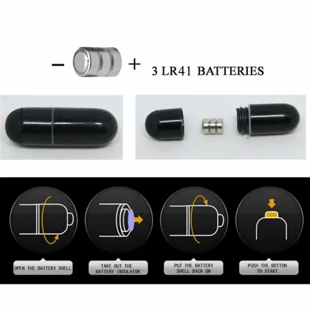 Pretty Love Esther Intimate Silicone Ring with Vibrating Feature Black