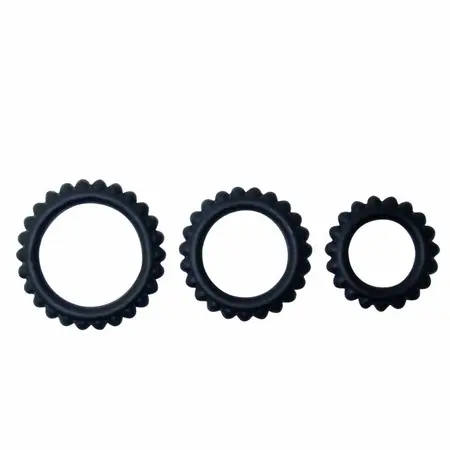 Baile Titan Set 3 Silikonska Potporna Prstena Crna 28/24/19 mm