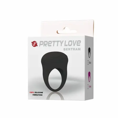 Pretty Love Bertram Crni Silikonski Vibrirajući Prsten Zadovoljstva 100% Medicinski Kvalitet