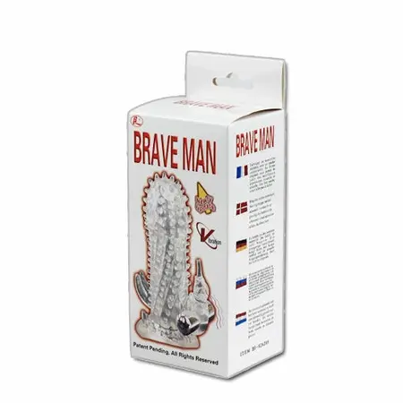 Baile Brave Man Rabbit Extension Sleeve with Vibrating Stimulator 18cm