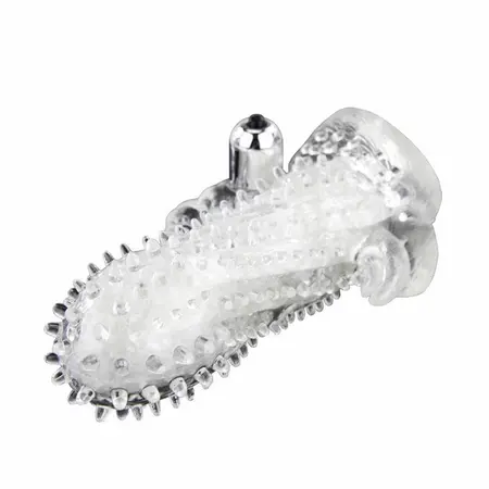 Baile Brave Man Rabbit Extension Sleeve with Vibrating Stimulator 18cm