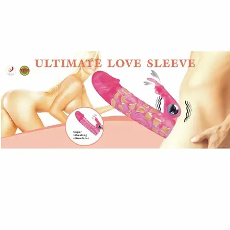 Baile Ultimate 10V Intimate Extension Sleeve with Vibrating System, Clear, 13.5 cm