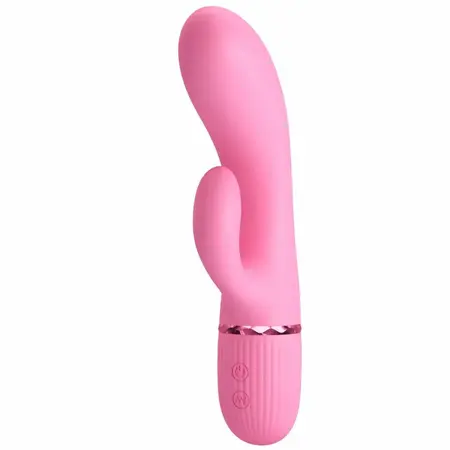 Pretty Love BW-500059 Silikonski Dual Stimulacioni Vibrator Roze USB 10 Režima