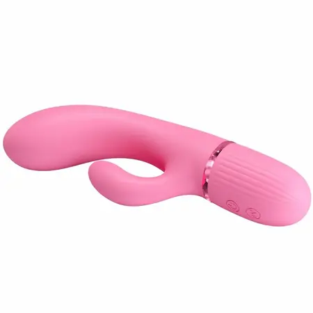 Pretty Love BW-500059 Silikonski Dual Stimulacioni Vibrator Roze USB 10 Režima