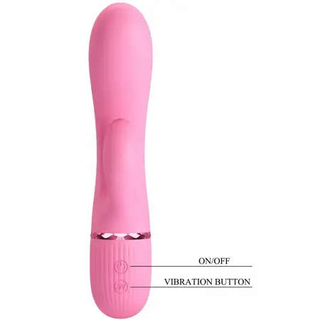 Pretty Love BW-500059 Silikonski Dual Stimulacioni Vibrator Roze USB 10 Režima