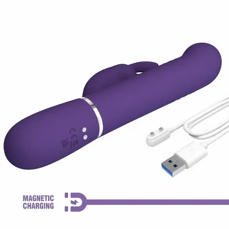 Pretty Love Coale Multi-Function Rabbit Intimate Device 4-in-1 Purple