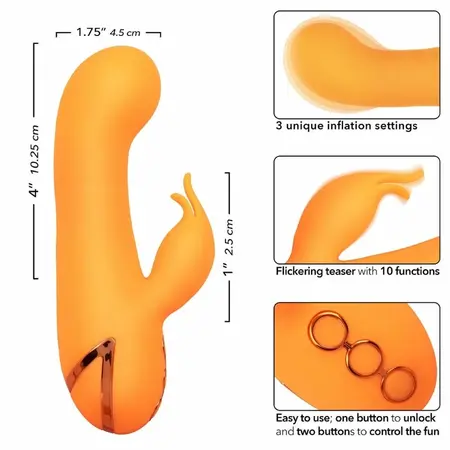 CalExotics Montecito Muse Dual Action Vibrator Narandžasti USB Punjiv