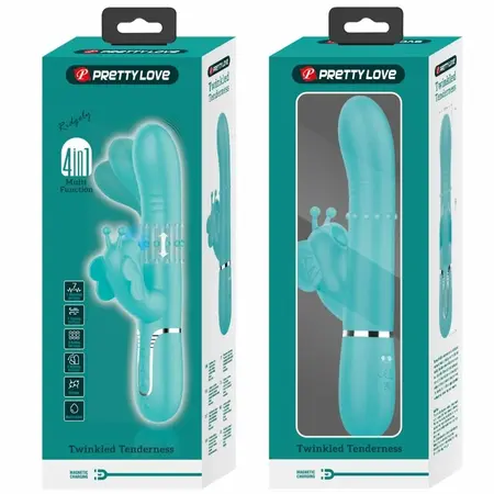 Pretty Love Butterfly Aqua Green 4-u-1 Multi-Funkcionalni Intimni Uređaj