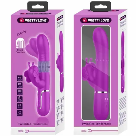 Pretty Love Butterfly 4-u-1 Multi-Funkcionalni Intimni Sistem Fuchsia