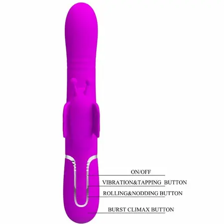Pretty Love Butterfly 4-u-1 Multi-Funkcionalni Intimni Sistem Fuchsia