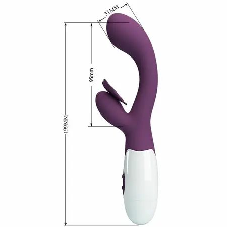 Pretty Love Butterfly Kiss Dual Motor Intimate Device Purple 30 Modes