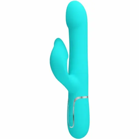Pretty Love Rabbit Vibrator Pearls Aqua Green - Dual Motor & Beads Sistem