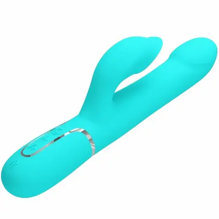 Pretty Love Rabbit Vibrator Pearls Aqua Green - Dual Motor & Beads Sistem